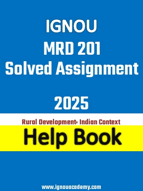 IGNOU MRD 201 Solved Assignment 2025